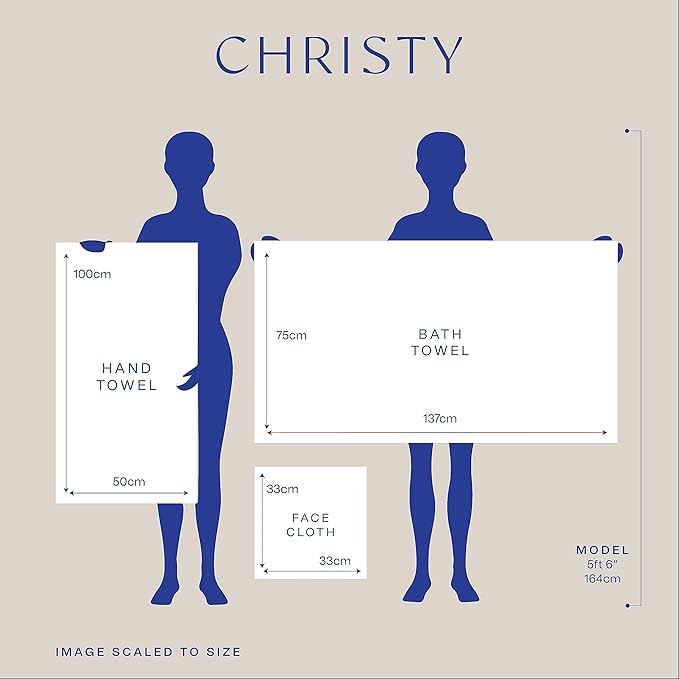 Christy Supreme Hygro 4 Piece Towel Set | Mineral Blue | 100% Luxury Supima Cotton | Ultra Soft | Super Absorbent | 650GSM | 2 Bath Towels 2 Hand Towels