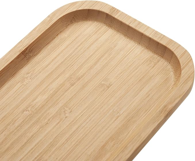 Bamboo Vanity Tray, Bathroom Counter Tray, Toilet Tank Tray, Bathroom Tray for Organizing and Home Decor, 11.8 x 5.1 x 0.8 inch