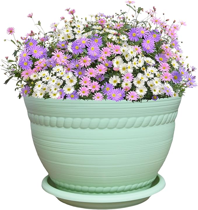 Macrame Plant Hanger with Pot, 3 Set Hanging Planters for Indoor Plants, Handmade Cotton Rope Boho Home Decor, Idea Gift for Anyone, Includes Plant Holders, Pots, Plates and Hooks (Mixed Color-1)