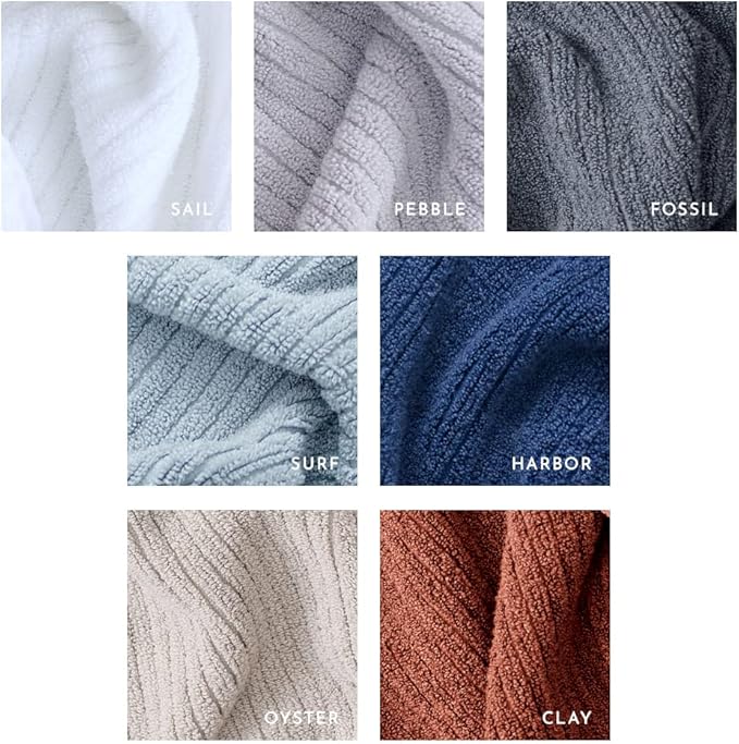 LUXOME Luxury Performance 2-Piece Bath Towel Set | Dual-Loop Design | Ultra Soft | Highly Absorbent | Quick Drying | Clay