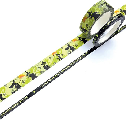 Paper House Productions The Wizard of Oz Set of 2 Foil Accent Washi Tape Rolls for Scrapbooking and Crafts - Wicked Witch