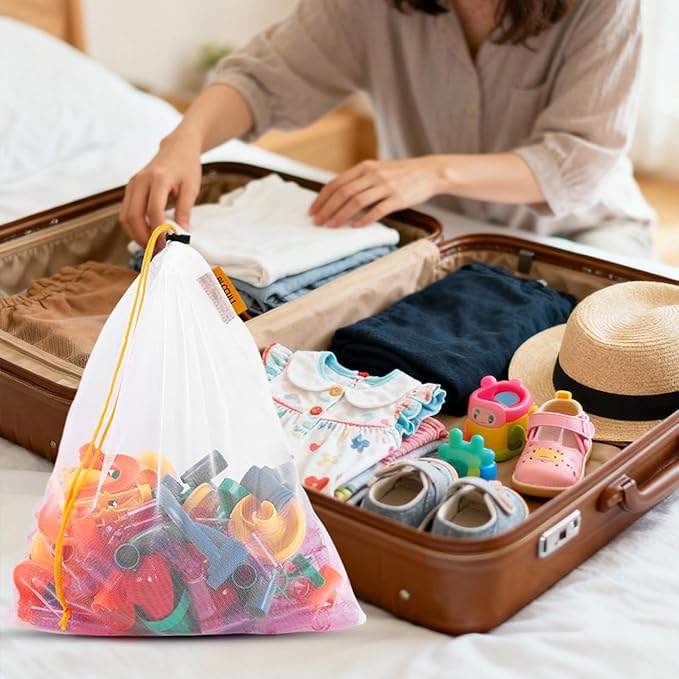 Blcculi 15 Pack Reusable Produce Bags,Washable Mesh Produce Bags,Mesh Grocery Bag with Drawstring & Colorful Tare Weight Tags,See-Through Vegetable Bag for Grocery Shopping,Fruits,3 Sizes