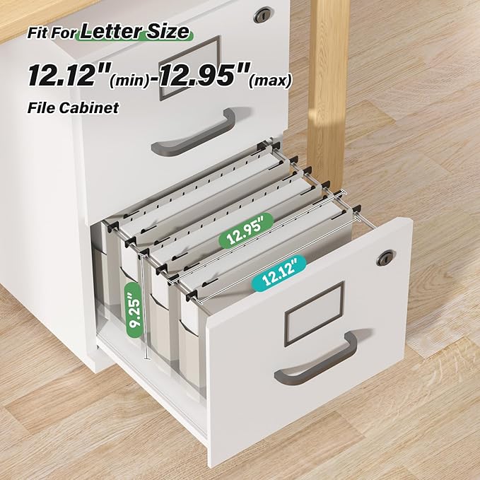 Ansook Hanging File Folders Letter Size,12 Pack Extra Capacity File Folders Hanging with Tabs,Heavy Duty 2" Expandable Hang Folder,Plastic Hanging File Organizer for Office Home,File Frame Box Folders