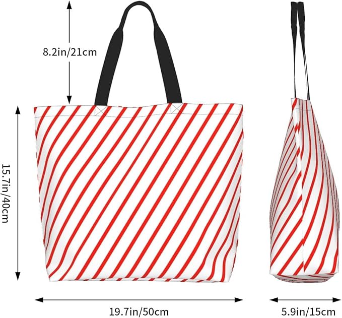 Tote Bag Shoulder Bags for Women Grocery Shopping Bag Reusable Bags Boho-Red Paisley 1