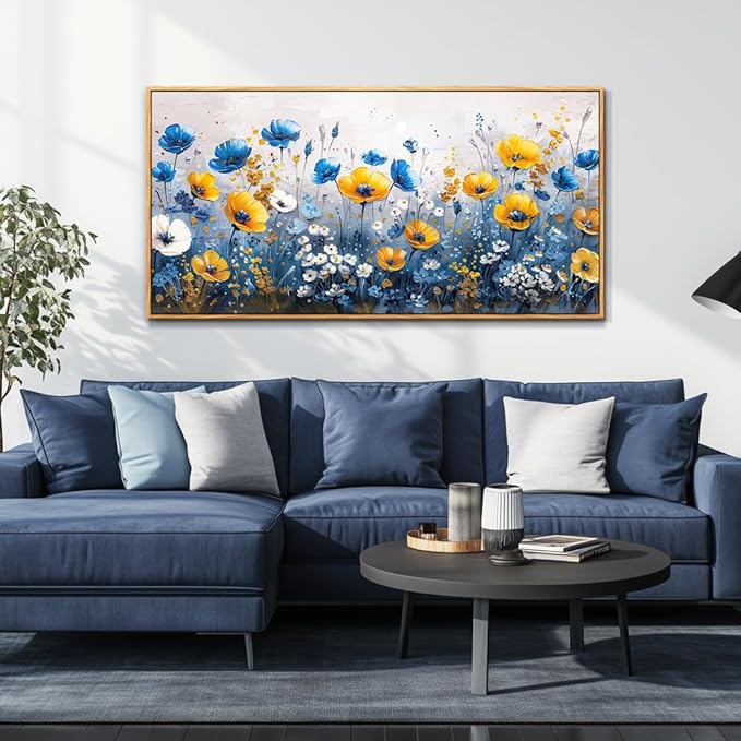 QIYILEXWART Large Wall Decor For Living Room Canvas Wall Art For Office Modern Wall Decorations For Bedroom Bush Landscape Painting Farmhouse Pictures Artwork Room Home Decor 24x48 In