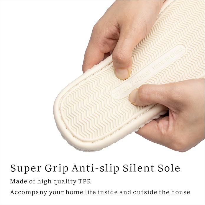 Chantomoo Slippers for Women Memory Foam House Womens Slipper Slides Home Bedroom Bathroom Spa Open Toe Corduroy Bow Slippers Cozy Comfortable