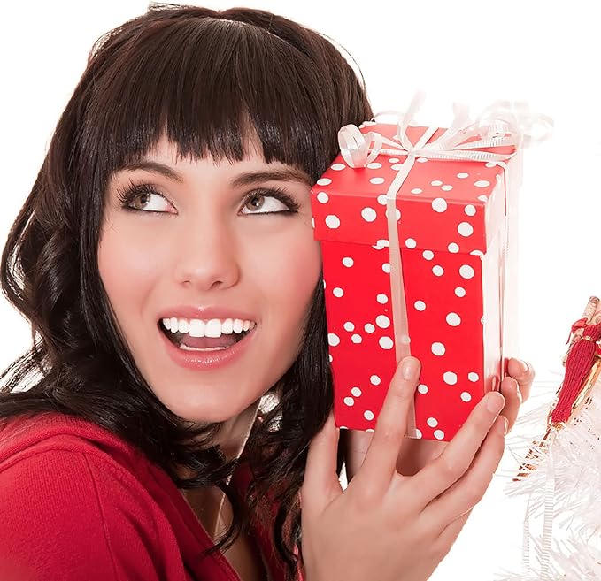 6 Gift Boxes with Lids 9x9x3.4 Inches, Red Bridesmaid Proposal Boxes with Magnetic Closure for All Occasion (Glossy Red)