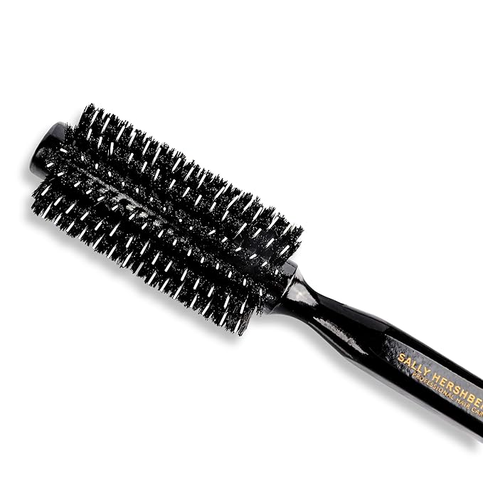 SALLY HERSHBERGER Medium Round Brush for Men & Women - Premium, Salon-Tested, Volumizing and Smoothing Barrel Hair Brush - For Styling & Blow Drying Thick Through Fine Hair - Boar Bristle Design - 1pc