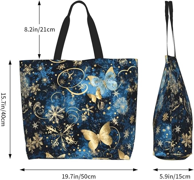 Tote Bag Shoulder Bags for Women Grocery Shopping Bag Reusable Bags Boho-Red Paisley 1