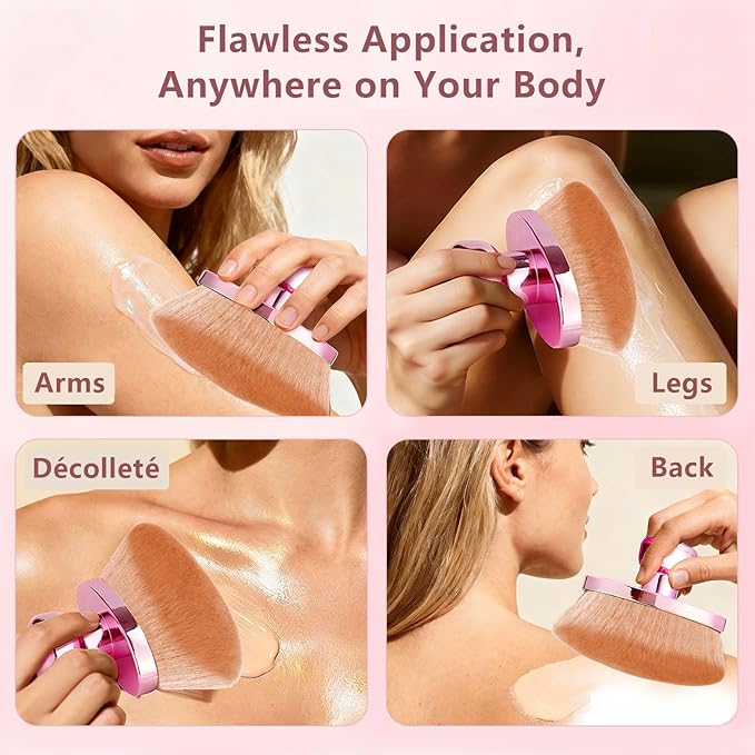 Extra Large Kabuki Body Brush 118mm – Ultra Soft Self Tanner Brush for Quick & Even Coverage, Big Body Makeup Brush for Foundation, Bronzer, Highlighter & Lotion Application