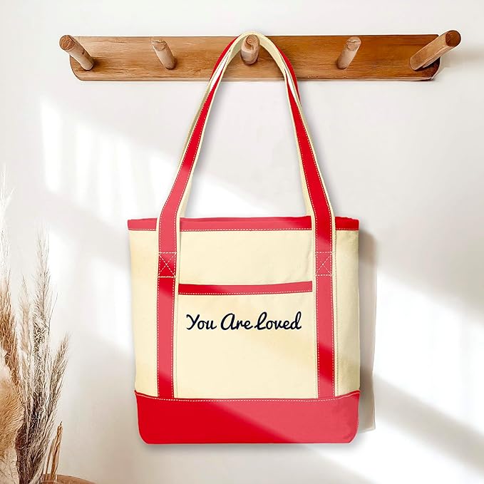 Custom Canvas Tote Bag – Personalized Name or Message – Medium Durable Cotton
