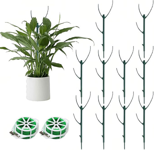 Stackable Monstera Plant Support Stakes, Suitable for Indoor and Outdoor Climbing Plants, Support Stakes for Growing Vines, Training Stems, Stabilizing and Supporting Growth (5 Pieces) (10PCS+B)