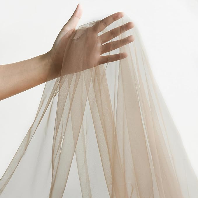 Artoid Mode Coffee Gauze Table Runner 120 Inch 10FT, Seasonal Sheer Kitchen Dining Holiday Wedding Birthday Baby Shower Table Decor for Home Party