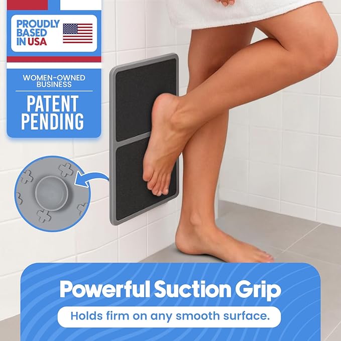 Premium Pumice Mat for Feet with 100 & 180 Grit Stones, Callus Remover and Exfoliator for Smooth Heels and Toes, Gentle Durable Foot Care Tool for at-Home Pedicure and Spa Softness