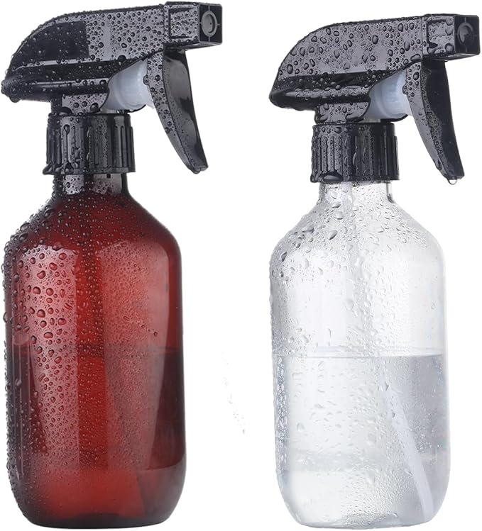 Teyssor Spray Bottles Water Spray Bottle 2 Packs- BPA Free -10 oz/300 ml Plastic Refillable Containers Fine Mist Small Spray Bottle with Adjustable Nozzle for Hair, Cooking, Cleaning