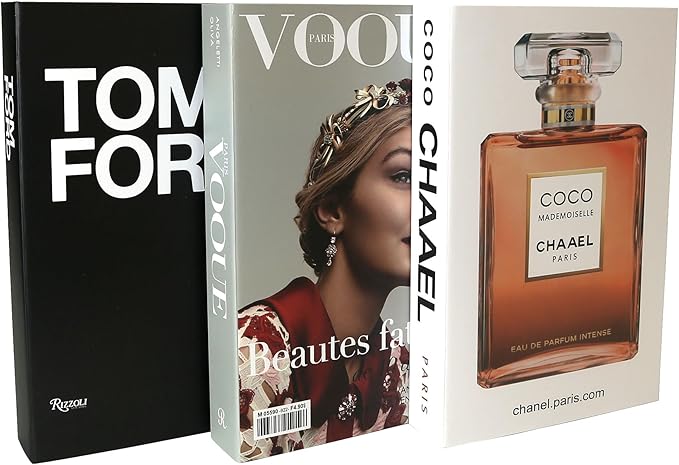 PTShadow 3 Pcs Decorative Books Aesthetic Chic Faux Book Set for Room Décor,Modern Home Decor Coffee Table Decor