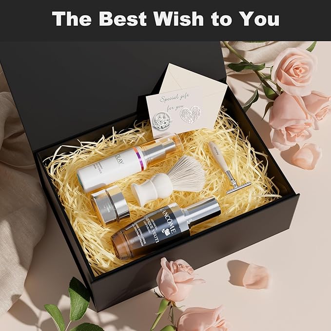 Large Black Gift Box with Lid: 5 Pack 13.5×10×5 Inches - Strong Magnetic Closure for Christmas Wedding Birthday Gifts – Perfect for Couples Friends Family