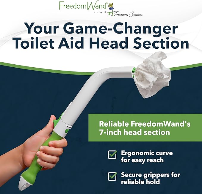 Replacement Head Attachment for Compact, Master & Ultimate Toilet Aid Kit - Hygienic & Economical Solution for Travel, Home or Extra Bathroom - Supports Independent Toileting & Personal Care
