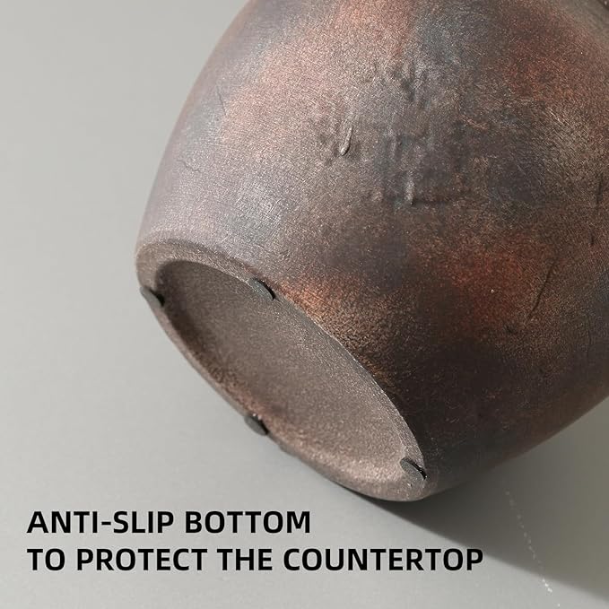 Farmhouse Vase for Home Decor, Vintage Rustic Terracotta Flower Vase Suitable for Home Decor, Living Room, Shelf, Dining Table. ZSHLXM