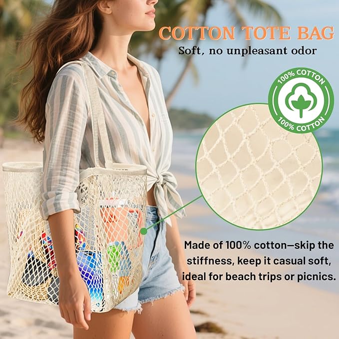 Ofiray-home Cotton Christmas Tote Bag for Woman, Reusable Mesh Grocery Bags with Handles, Greeting Card, Ideal Xmas Gift