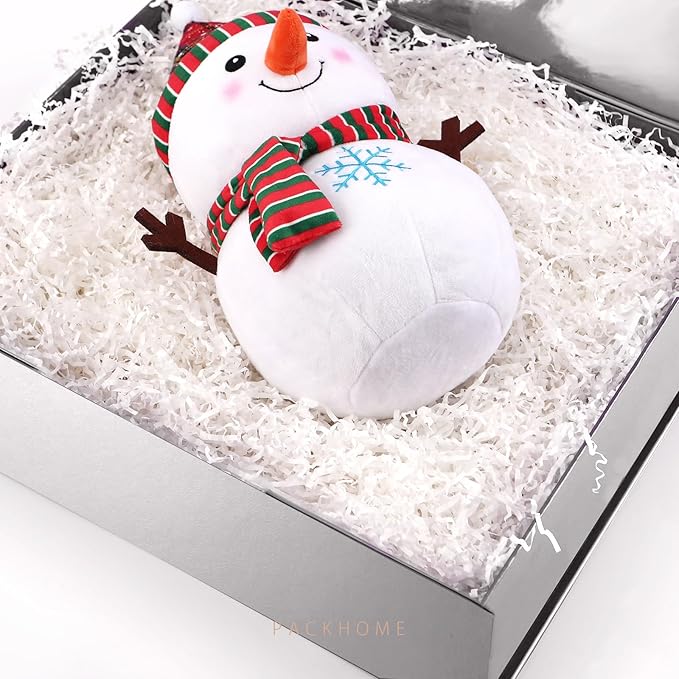 PACKHOME 17x14.5x5.5 Inches, 3 Extra Large Gift Boxes with Lids, Magnetic Closure Boxes for Clothes and Large Gifts (Glossy Silver with Grass Texture)