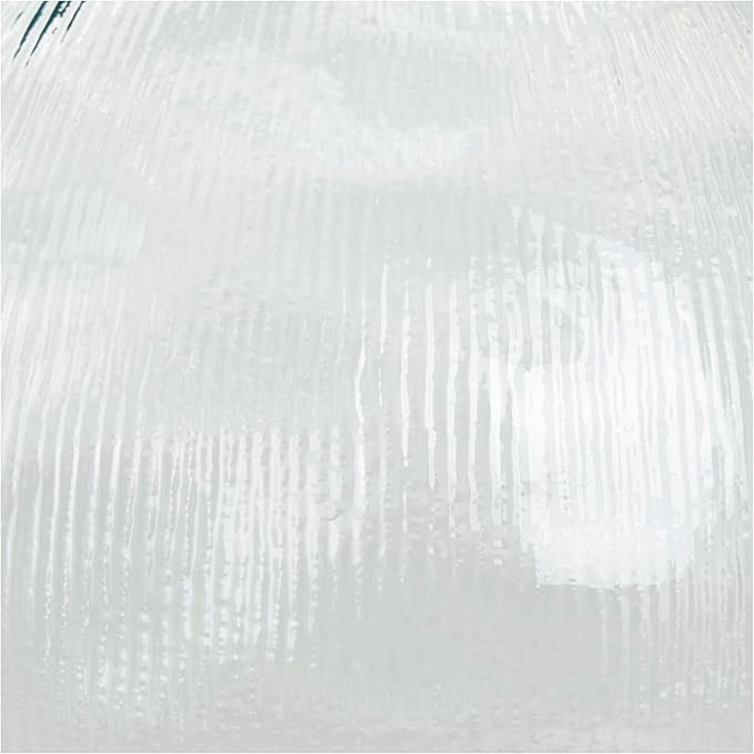 Deco 79 Recycled Glass Handmade Decorative Vase Ribbed Spanish Bottle Centerpiece Vase, Flower Vase for Home Decoration 13" x 13" x 17", Clear