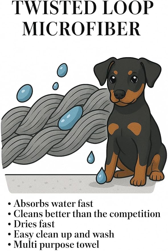 Premium Drying Towel – Small 16" x 24" Super Absorbent Microfiber Dog Bath Towel – Quick Dry, Soft & Durable Dog Towel for Drying Dogs – 1200 GSM Gray for Beach, Camping & Travel