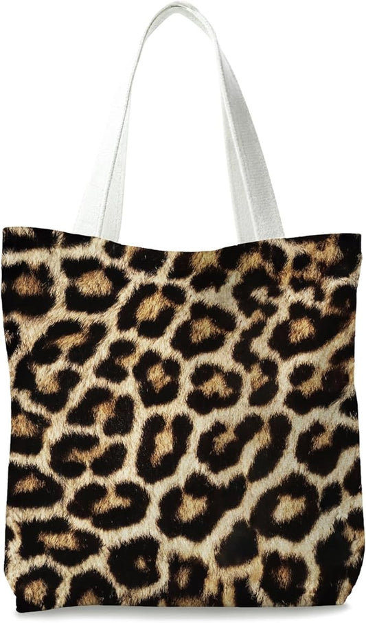 Leopard Print Tote Bags, Tote Bags for Women, Gife for Waoman, Reusable Shopping Bags