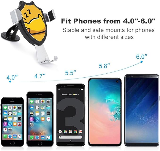 Hands Free Automobile Holder Cute Lazy Duck Yellow Phone Holders Phone Stand Cell Phone Car Mount