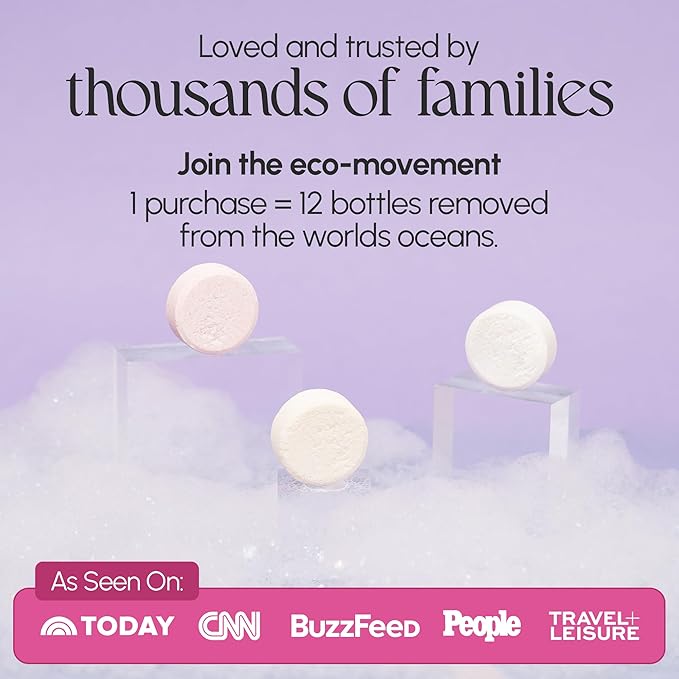 FOMIN Foaming Hand Soap Tablet Refills (6 Count) - Makes 48 fl oz (6 x 8 fl oz) - Magnolia Neroli - Foaming Hand Soap Tablets, Sustainable Soap Tablets for Hand Wash