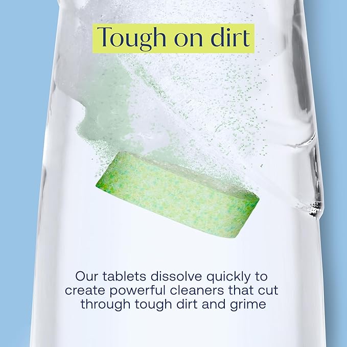 Fab Tab Home Cleaning Kit Refill Tablets - All-Purpose Cleaner, Bathroom Cleaner & Foaming Hand Soap Tablet Refills - Plant-Based - Platic-Free - No Harsh Chemicals - (Bottles Not Included)