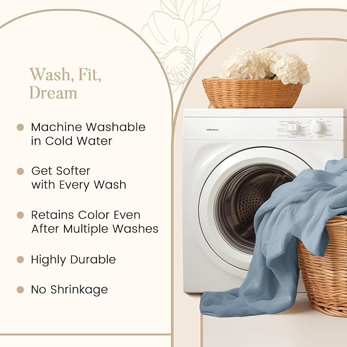 100% Egyptian Cotton Sheets For California King Size Bed, 800 TC Cal King Sheet Set, Elasticated Sheet & Pillowcase Sets, No Pill & Shrink, Soft & Comfy Naturally Cool & Breathable - French Blue