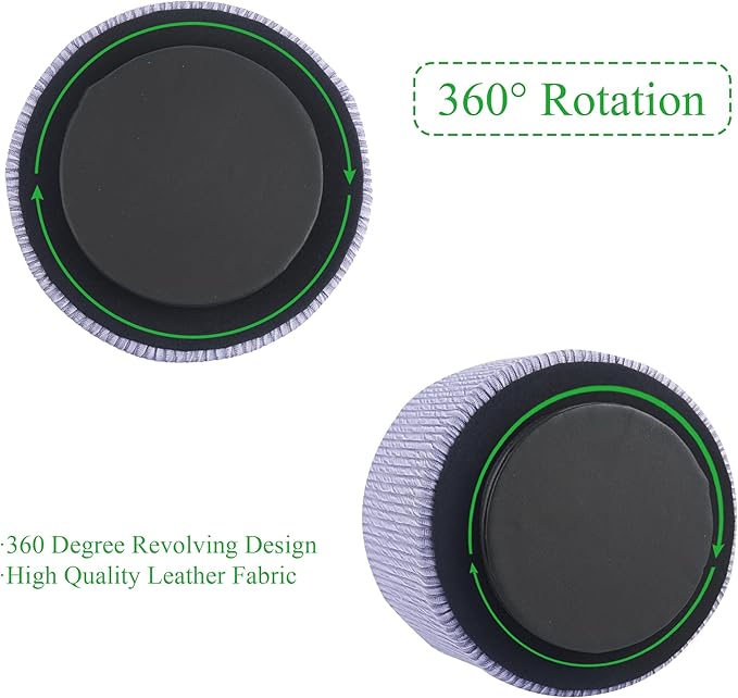 Hennaja Round Leather Art Supply Organizer,Remote Control Holder,360 Degree Spinning,Multi-Functional Pencil Holder,4 Compartments Desktop Stationary Organizer(1-Vertical Wood Purple)