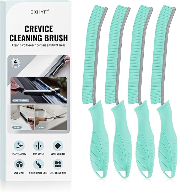 SXhyf Cleaning Brush - Hard Bristle Crevice Cleaning Brush, Multifunctional Gap Scrub Brush, Kitchen Essentials, Bathroom Cleaner Tools for Household Use, Home, Window, Toilet, Stove