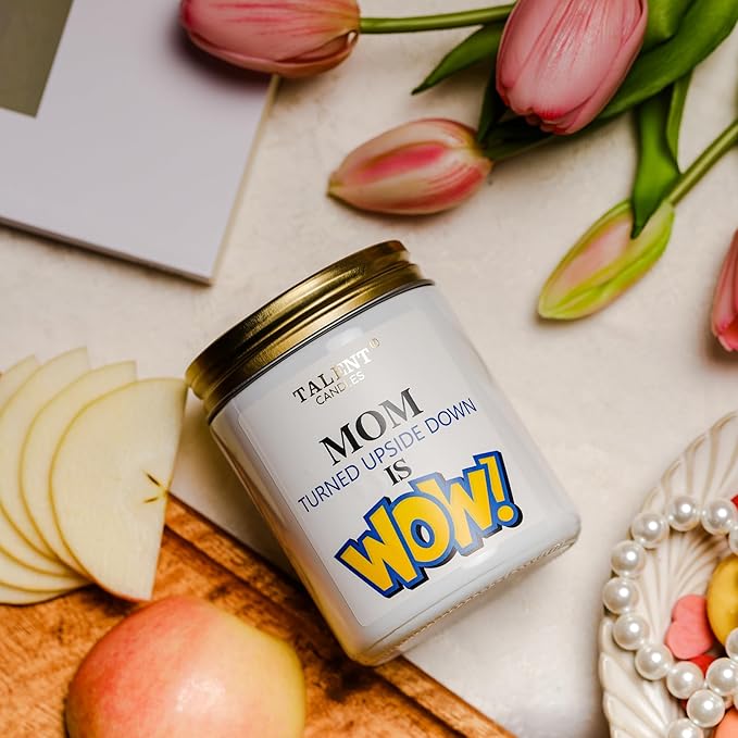 Scented Candle for Mother's Day - Perfect Home Decor Gift for Mom - Teen Mom, Birthday - 8.4oz Pear & White Jasmine Candle Jars