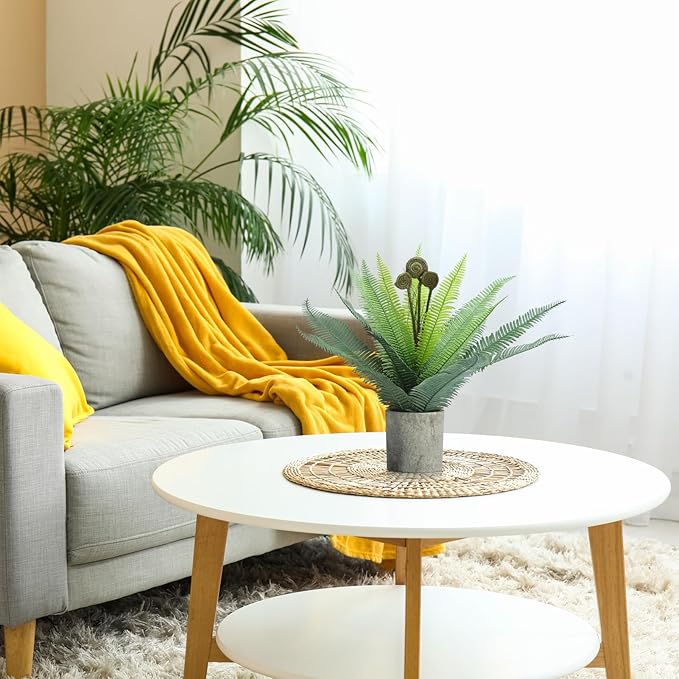 2 Pack Small Fake Plants Potted Artificial Plants Indoor for Home Decor Office Room Farmhouse Indoor Table Bathroom Decor