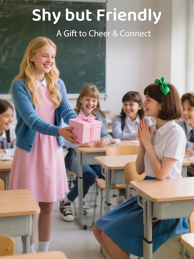 Stocking Stuffers for Teens Girls Boys Cell Phone Stand Patented Adjustable Shy Fingers Lazy Phone Holder for Desk Cool Gadgets Fun Gifts Ideas for Adults Women Gifts for Christmas (Pink)