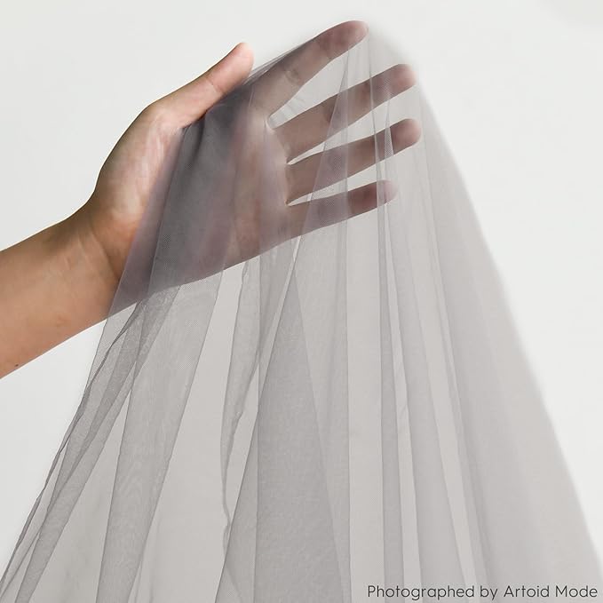 Artoid Mode 6PCS Grey Gauze Table Runner 120 Inch 10FT, Seasonal Sheer Kitchen Dining Holiday Wedding Birthday Baby Shower Table Decor for Home Party