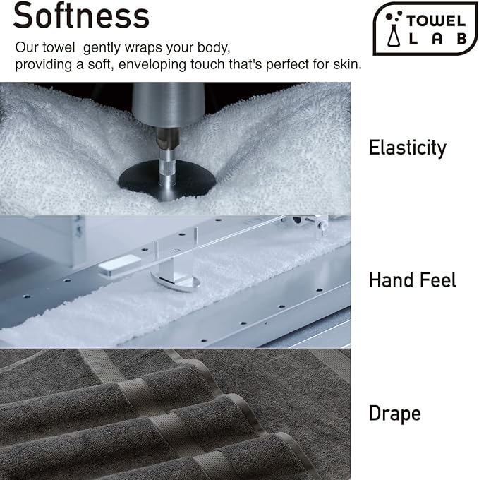 [Japan Technology], Plush Light-Weight Towel, Bath Towel (30x54 inches), 520GSM, Sage Green, Pack of 4, Quick Dry, High Absorbency, 100% Cotton