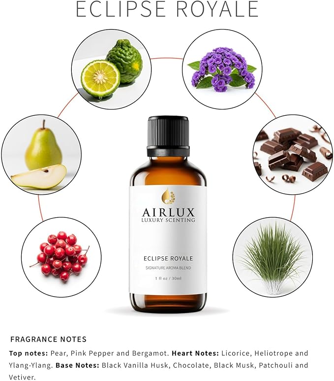Signature Aroma Oil No. 451 Eclipse Royale – Aroma Oil for Cold Air & Waterless Diffusers and DIY Crafts – 30 mL, 1.0 fl oz Glass Bottle