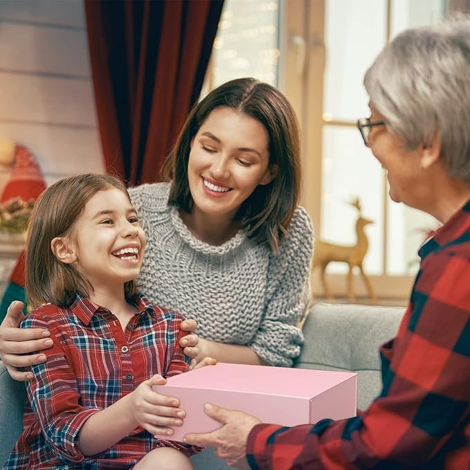 Pink Gift Boxes 12" x 6" x 4" with Magnetic Closure Lid Gift Boxe for Presents,Bridesmaid Gifts Box,Cute Boxe,Birthday Gift box,Luxury for Gift Packaging, Magnetic Gift Boxes for Wrapping Gifts (Pink/5PCS)