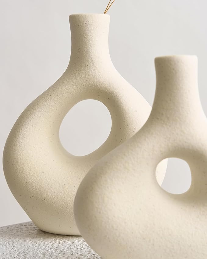 Ceramic Vase – Modern Decorative Vases for Home Decor – Large Flower Vase for Living Room Centerpiece – Minimalist Nordic – Ceramic Vases for Home Decoration – Boho Vase Decor