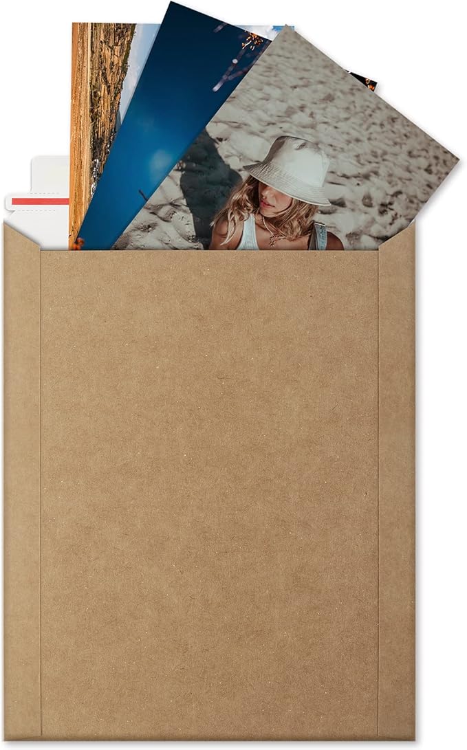 ValBox 9x11.5 Self Seal Photo Document Mailers 25 Pack Stay Flat Brown Cardboard Envelopes, 9.25 x 11.75 Inches
