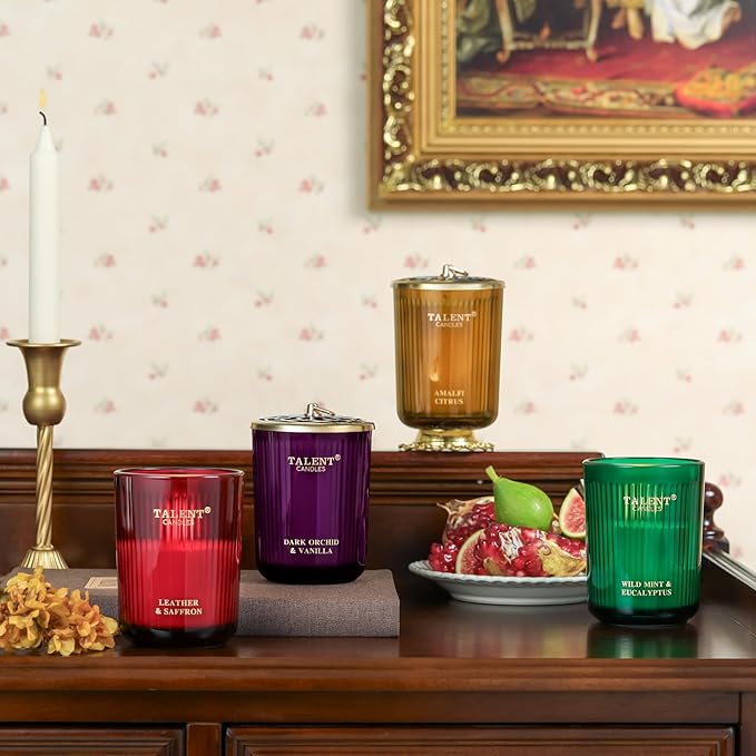 Jar Candles for Home Scented, Aromatherapy Candles Gifts for Women & Men, Natural Soy Candle, 8.4oz Traditional Style, Wild Mint & Eucalyptus