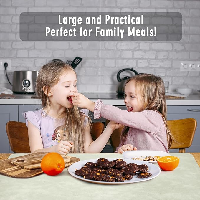 UnivoColors Washed Cowhide Pattern Faux Leather Big Size Placemats Set of 4, Waterproof Easy to Clean Anti-Slip PU Table Mats for Party Decoration19.7″×13.6″,Red Brown Retro Cowhide Pattern