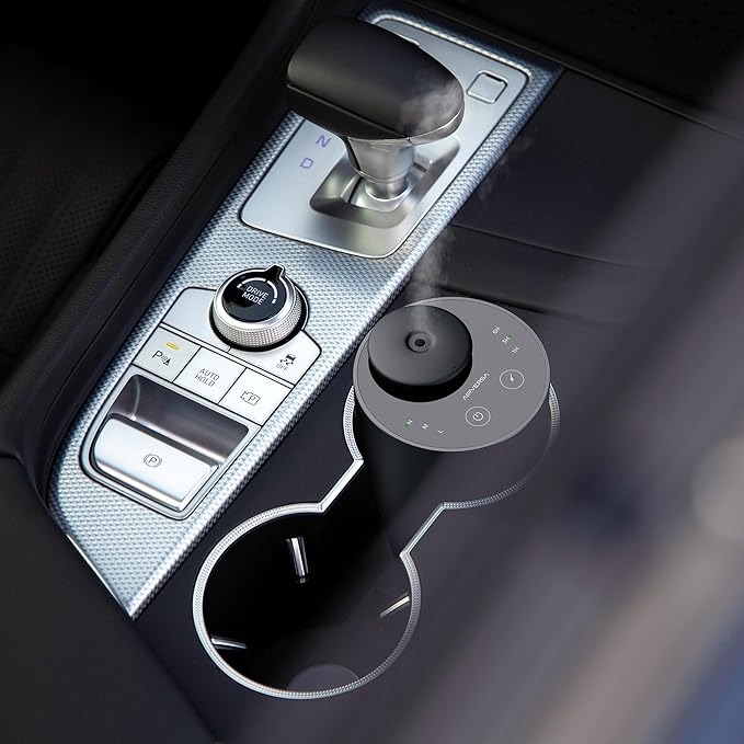 Airversa Waterless Essential Oil Diffuser for Home Aromatherapy Scent Diffusers with 3 Countdown Timer Settings or Timer-Off, 3 Mist Levels for Car Room Studio Office, ANX Premium Metal Red Pink