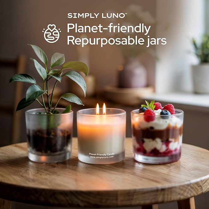 Sun-Kissed Orchard – Lavender & Rose Scented Candle Large 14oz Soy Wax– Eco Friendly & Long Lasting – 50+ Hour Burn – Reusable Jar & Bamboo Lid – Luxury Gift Box for Women