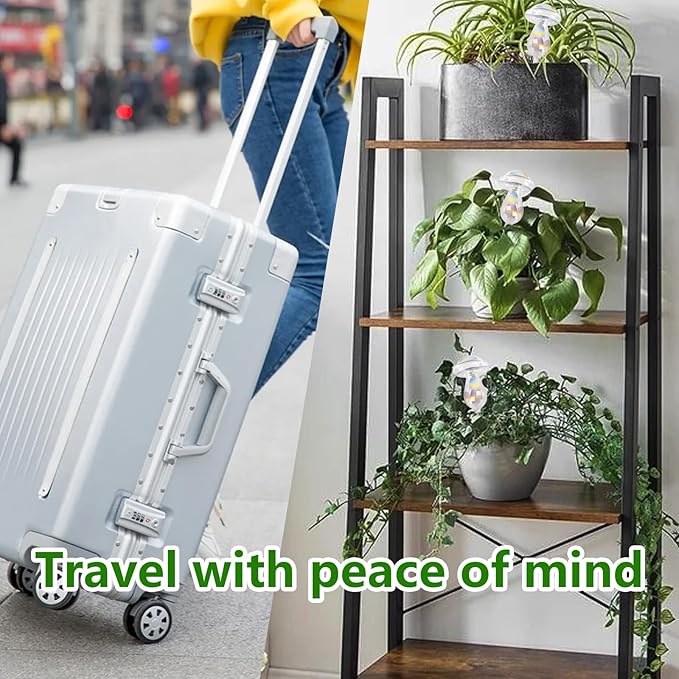 Plant Watering Globes- 4Pcs Iridescent Rainbow Glass Water Bulbs Mushroom Self Watering Spikes Planter Insert Automatic Plant Watering Bulbs Devices for Indoor and Outdoor Plants