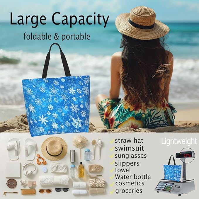 Tote Bag Shoulder Bags for Women Grocery Shopping Bag Reusable Bags Boho-Red Paisley 1