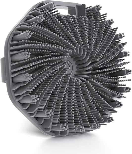 Silicone Body Scrubber, Exfoliating Body Wash Scrubbers Exfoliator, Shower Body Brush for Effective Showering Exfoliation and Gentle Massage (Gray)